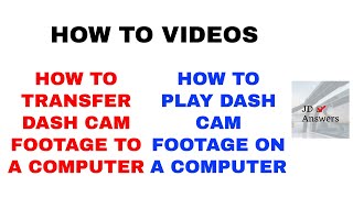 HOW TO TRANSFER THE DASH CAM FOOTAGE TO A COMPUTER  HOW TO PLAY DASH CAM FOOTAGE ON A COMPUTER [upl. by Eylhsa]