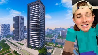 1st Skyscraper  Building A Minecraft City  16 [upl. by Williams]