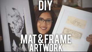 How to Mat and Frame Artwork  DIY [upl. by Angelica560]