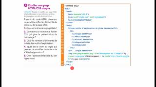 Exercice SNT WEB 6 p 73 Delagrave HTML CSS [upl. by Rebane]