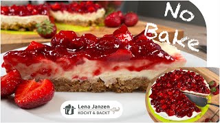 Erdbeertorte ohne backen  No Bake Kühlschranktorte [upl. by Bigler]