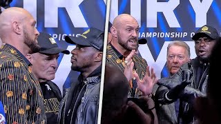 TYSON FURY amp DILLIAN WHYTE FINALLY FACEOFF then stop MASS BRAWL  Boxing [upl. by Neirad353]