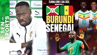 Match Sénégal vs Burundi la réaction de Pape Thiaw et Koulibaly  combat Siteu vs Modou Lô [upl. by Aneram]