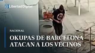 Okupas de Barcelona atacan a los vecinos con pistolas de balines y cohetes [upl. by Naesar]