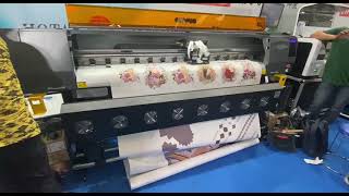 Mesin Printing Ecosolvent OMAJIC 1800 Double Head  Mesinprintingid [upl. by Oneg]