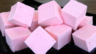 Easy Homemade Marshmallows  How to make Marshmallow recipe without Corn Syrup [upl. by Aubrie]