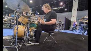 Rick Latham Drum Groove at NAMM 2024 [upl. by Davine539]