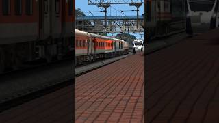 Vande Bharat overtake Vaigai Express  Train Simulator 2024 shorts shortvideo short [upl. by Yelik]