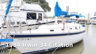 1984 Irwin 34 Citation for sale in Galveston TX US [upl. by Saimon]