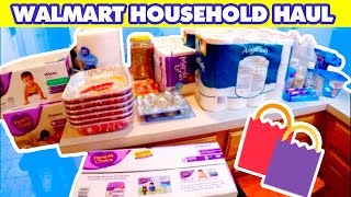 LARGE FAMILY WALMART HOUSEHOLD HAUL in June before I had the baby [upl. by Hannad]