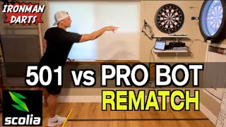 501 vs Pro BOT Rematch on Ironman Darts on Scolia Home [upl. by Neile331]