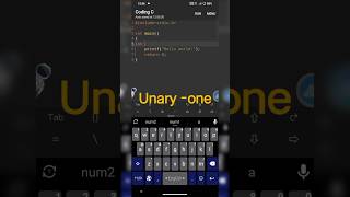 program mobile code html python coding c Unary one 2024 [upl. by Segal]