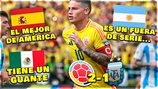 Así NARRÓ EL MUNDO el PARTIDO de COLOMBIA vs ARGENTINA  JAMES FUERA DE SERIE [upl. by Banna]