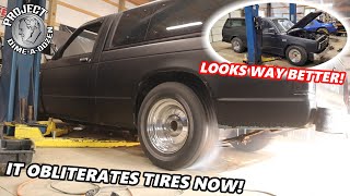 INSTANTLY BOILS THE TIRES NOW The Junkyard LS S10 IS BACK And BETTER THAN EVER With 456 Gears [upl. by Manthei]