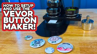 Vevor Button Maker  Unbox Setup and Demonstration [upl. by Alfonso]