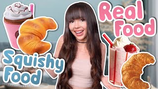 Squishy Food vs Real Food 🥐 Wer bekommt was  ViktoriaSarina [upl. by Ydurt]