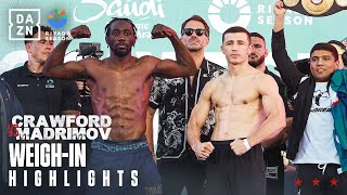 Weigh In Highlights  Riyadh Season Card Feat Terence Crawford vs Israil Madrimov [upl. by Nepets552]