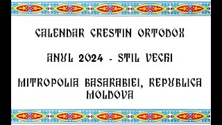 Calendar ortodox stil vechi 2024 Republica Moldova [upl. by Yadsendew]