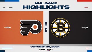 NHL Highlights  Flyers vs Bruins  October 29 2024 [upl. by Ahsitam48]