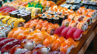 WORLDS CHEAPEST SUSHI Amazing Sushi Street Stall in Saigon BEST Street Food Collection 2024 [upl. by Olenka178]