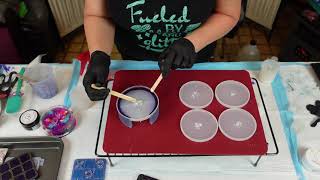 Happy FRIDAY Making flower resin coasters using Lauras art corners le rez pigments OMG Video 171 [upl. by Almire]