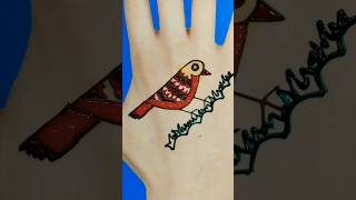 🐦 Art  mehndi design  colourfull mehndi design  very simple mehndi design viralvideo trending [upl. by Anizor589]