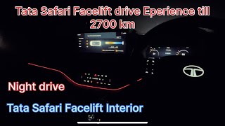 Tata Safari facelift or Tata harrier facelift driving experience  Night drive  mileage test [upl. by Llertnom]