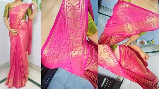 How to wear PrePleated Saree  pre pleated saree draping  how to drape pre pleated saree [upl. by Aisile]