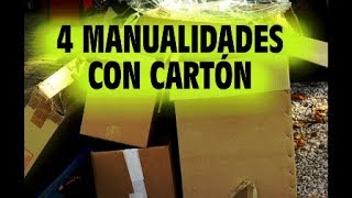 4 MANUALIDADES CON CAJAS DE CARTÓN RECICLADAS  para NAVIDAD [upl. by Baxter282]