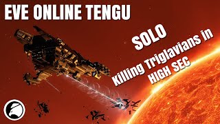 EVE ONLINE TENGU Triglavian Invasion Solo Ratting in High Sec [upl. by Nirok]