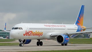 Jet2s Brand New A321neo Take Off From Manchester Airport [upl. by Reagen]