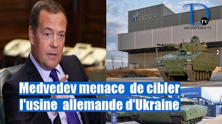 Usine militaire allemande en Ukraine  Medvedev menace de feu explosives [upl. by Suiraj]