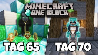 ICH habe 70 TAGE MINECRAFT ONE BLOCK gespielt und DAS ist passiert [upl. by Veal]