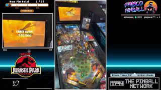 Jurassic Park Pro IRL Pinball  Dallas Cidercade [upl. by Aihsikal]