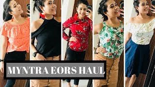 MYNTRA TOP HAUL  PARTY WEAR amp DAILY WEAR TOPS [upl. by Tnert110]