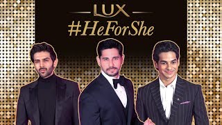 Ishaan Khatter Kartik Aaryan stand with the Lux HeForShe movement at the Lux Golden Rose Awards [upl. by Nnave853]