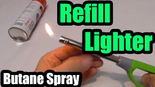 How to refill a lighter Butane Gas [upl. by Ahsirt]