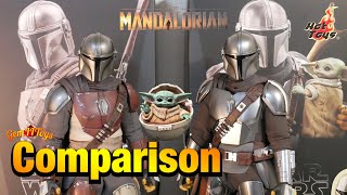 Hot Toys The Mandalorian Beskar The Child Grogu TMS014 Star Wars Durasteel TMS007 Comparison ホットトイズ [upl. by Mikaela]