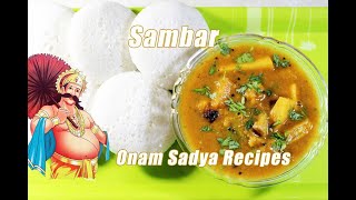 Sambar Kerala Style  Kerala cooking recipes  Onam Sadya Recipes VinusKitchen [upl. by Taite853]