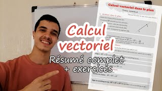 🔥Calcul vectoriel dans le plan  Tronc commun Résumé complet avec exercices [upl. by Maroney61]