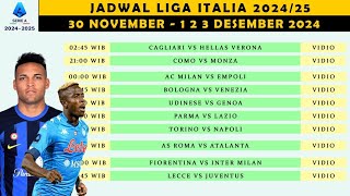 ⚽ JADWAL LIGA ITALIA SERI A MALAM INI 30 NOVEMBER  1 2 3 DESEMBER 2024  SIARAN LANGSUNG LIVE VIDIO [upl. by Ecyla]