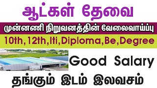 💥 Free Room Weekly SalaryCoimbatore amp Tirupur Job Vacancy In ChennaiFemale jobToday Job Openings [upl. by Elmer]