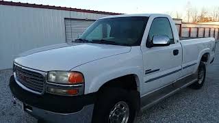 2002 GMC Sierra 2500HD Diesel 90k miles White Ready to Sell GodGivenTalent AutoMagic Mirror [upl. by Huber]