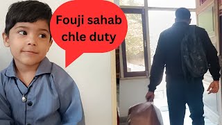 fouji sahab chle dutypapa g gye aj duty hme ghar chor kemummabitti vlog 23 [upl. by Saint]