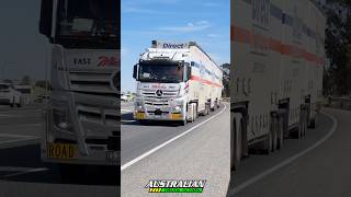 MercedesBenz Actros tautliner BTriple Road Train [upl. by Htrahddis]