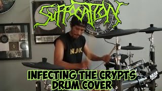 INFECTING THE CRYPTS  SUFFOCATION  Drum Cover suffocation drumcover abahandris [upl. by Dellora309]