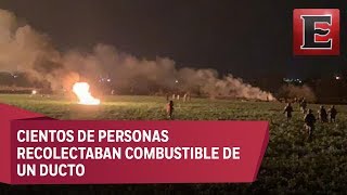 Explosión e incendio en toma ilegal de combustible en Hidalgo [upl. by Enidlareg792]