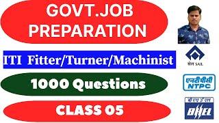 ITI Fitter  ITI Exam  ITI fitter CBT exam  Class 05 Fitter trade theory important questions [upl. by Germain665]