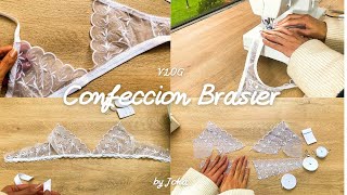 APRENDE A CONFECCIONAR UN BRASIER  Molde bralette lingerie coser [upl. by Egroej15]