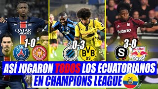 🇪🇨 PACHO ORDOÑEZ y ANGELO PRECIADO DEBUTAN EN CHAMPIONS LEAGUE  ASÍ JUGARON [upl. by Heath]